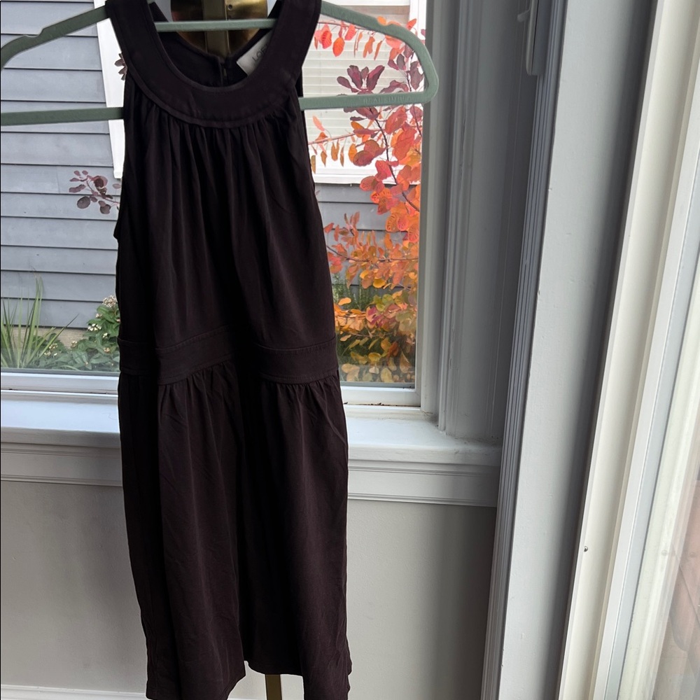 LOFT Dark Brown Sleeveless Midi Dress